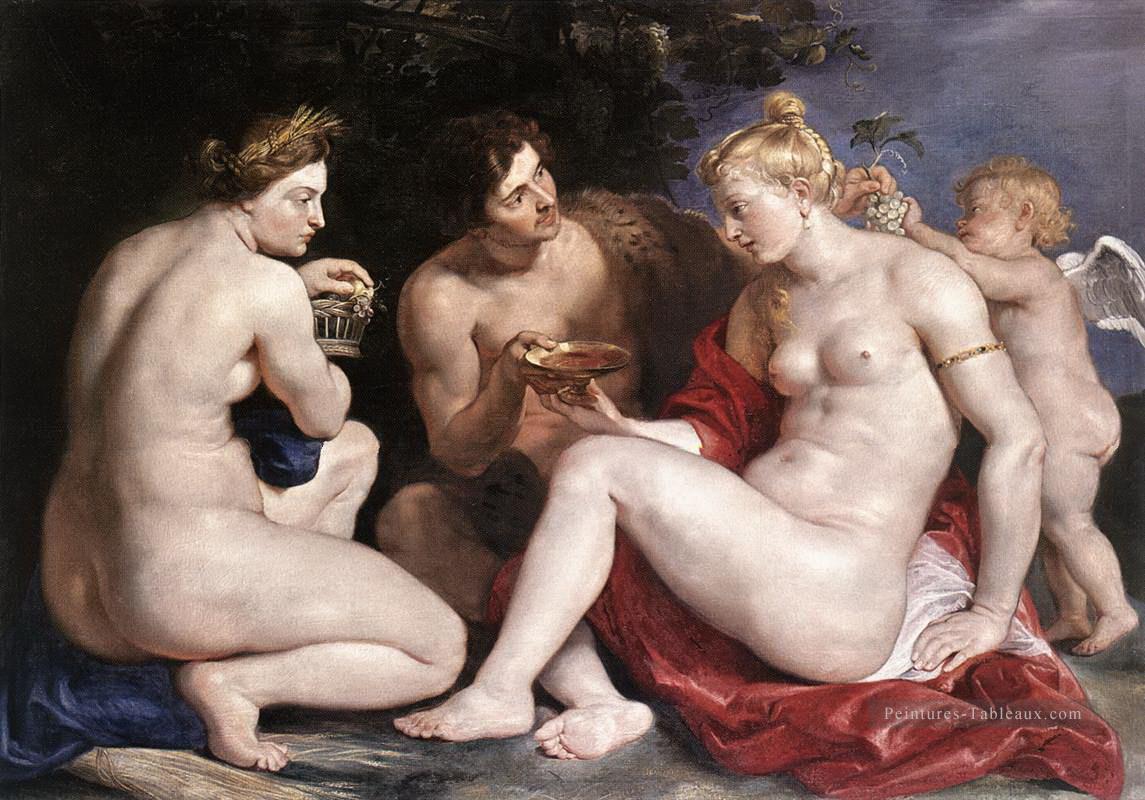 Venus Cupid Bacchus et Ceres Peter Paul Rubens Peintures à l'huile